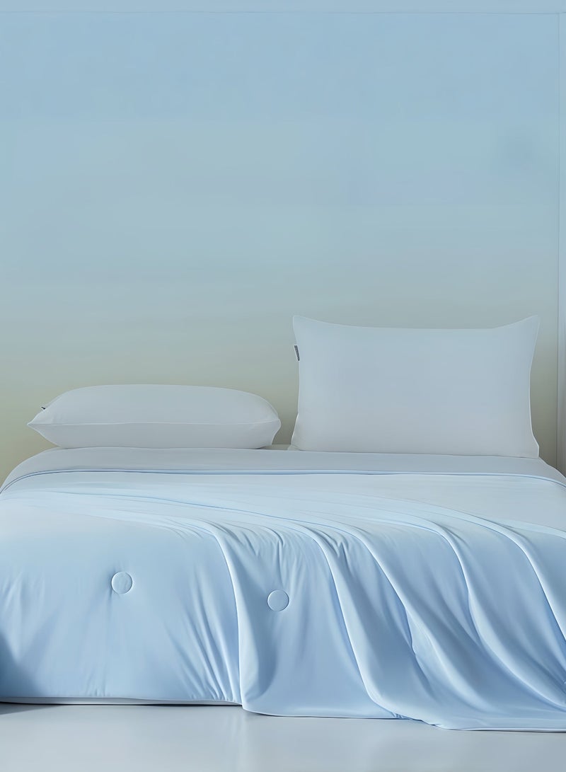 بطانية الصيف | مضادة للبكتيريا من الدرجة A، مستوى الأم والطفل بحرير بارد | قابلة للغسيل بالآلة، 200×230 سم - Image 1